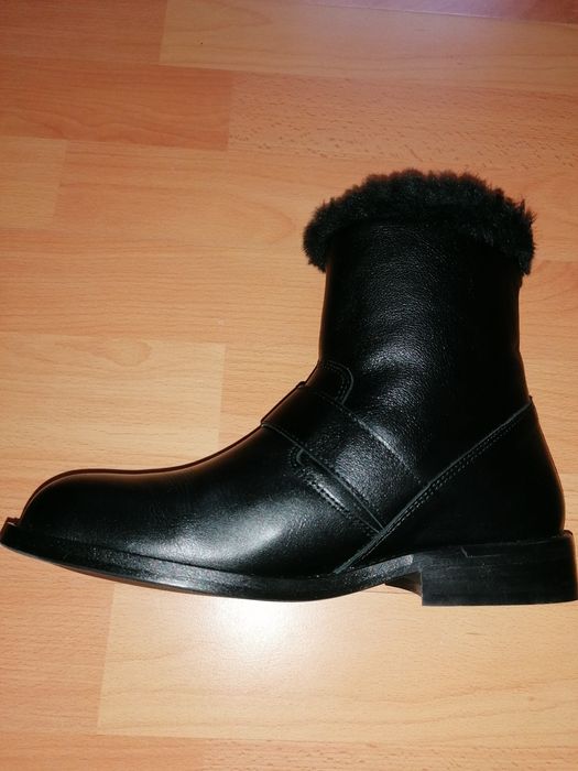 Cizme negre din piele naturală