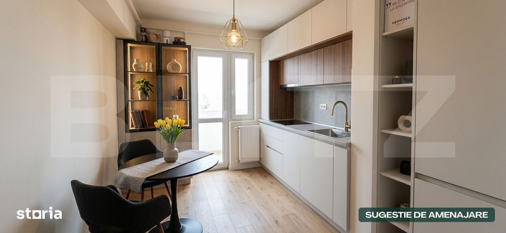 Apartament 2 camere, 50 mp, balcon 12mp, zona Marasesti
