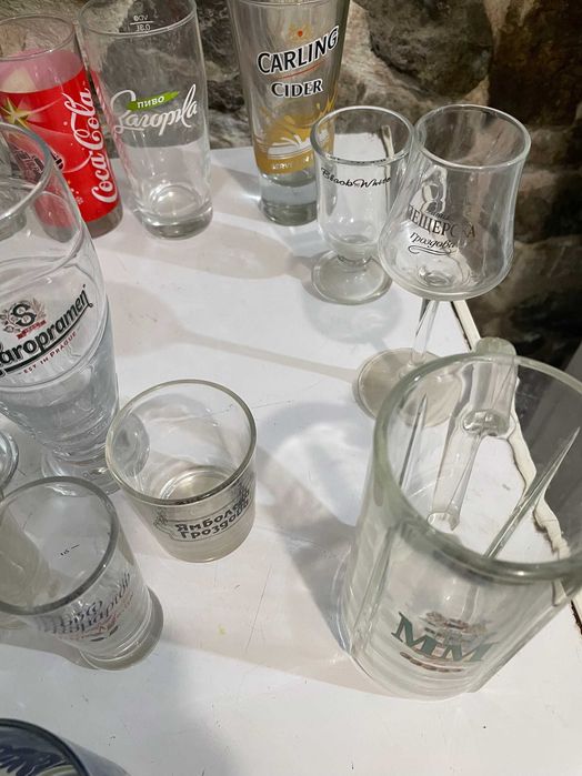 24 бр.рекламни чаши за бира и други