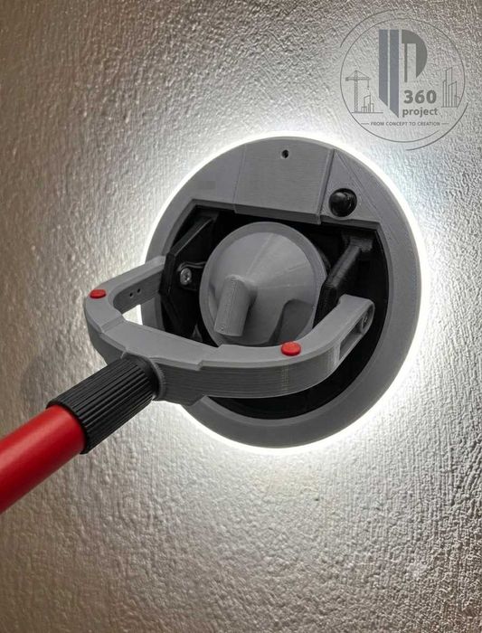 Кръгла ръчна шлайфгредка с LED осветление и изход за прахосмукачка