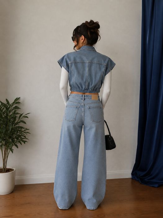 ZARA джинсовый костюм двоеча