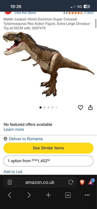 Jurassic World Dominion Super Colossal Tyrannosaurus Rex Action Figure