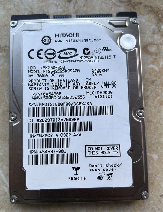 Hdd HITACHI 250gb 2,5