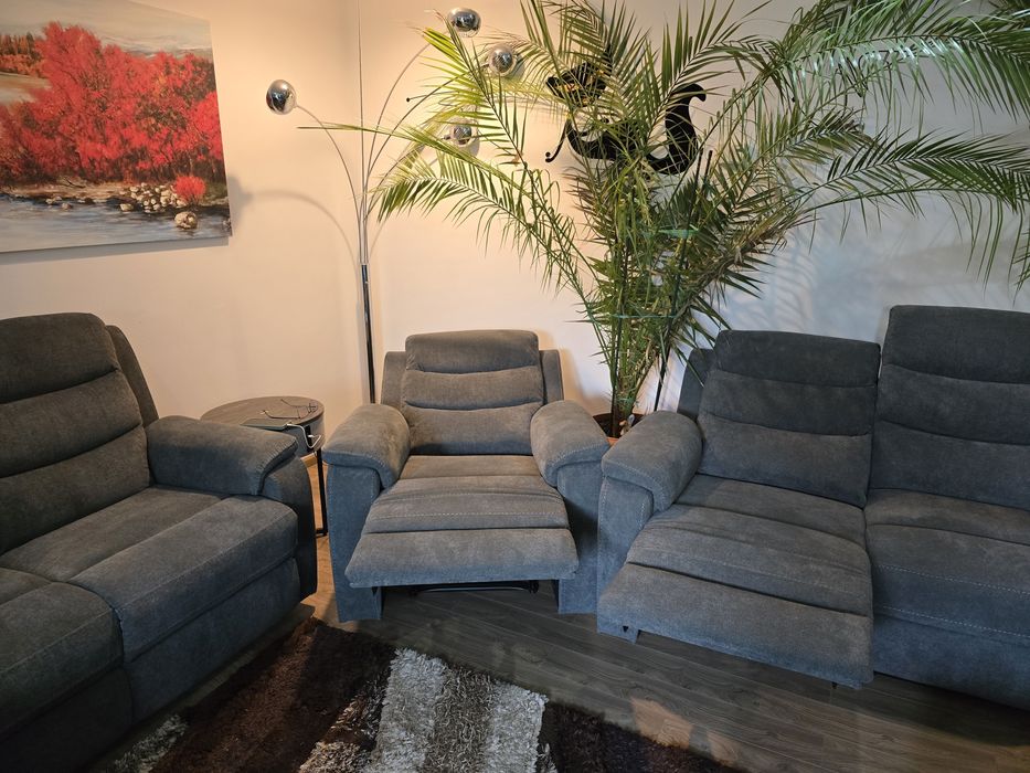 Canapea textila  set  reclinabile