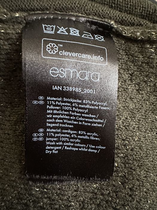 Bluza cardigan verde cu sclipici