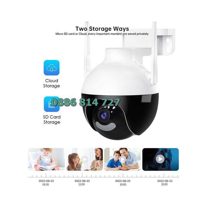 6MP - ICSEE SMART SPHERE 4LED WI-FI охранителна камера Cobra 360 PTZ