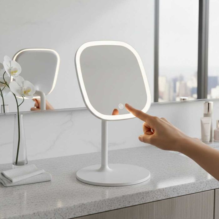 LED козметични огледала за грим - варианти: кръг и квадрат