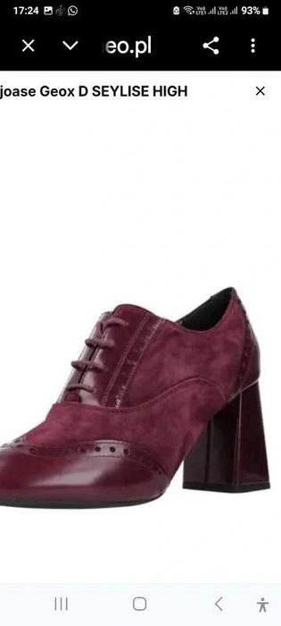 Pantofi Geox din piele foarte fina ,38