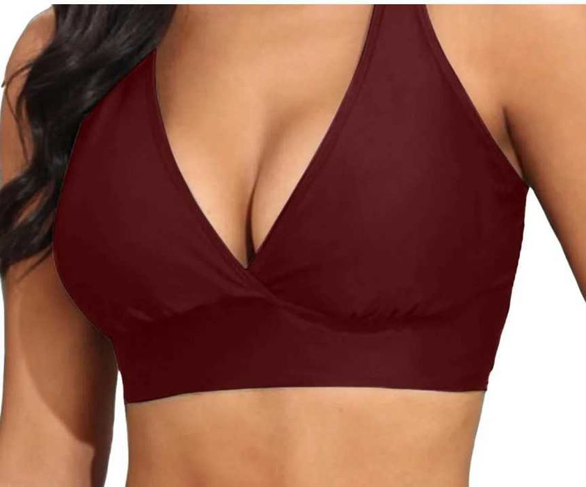 Продавам ново дамско горнище, бански XXL, цвят бордо