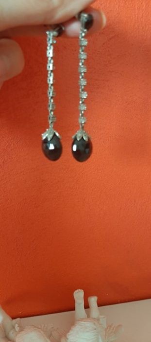 Bijuterii set calitate Argint 925 Italia, Onix si Marcasite, 43 grame