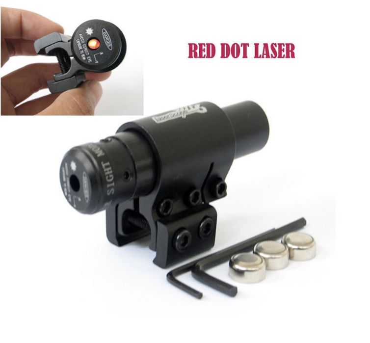 мерник прицел бързомер лазер червена точка за пистолет еърсофт оптика