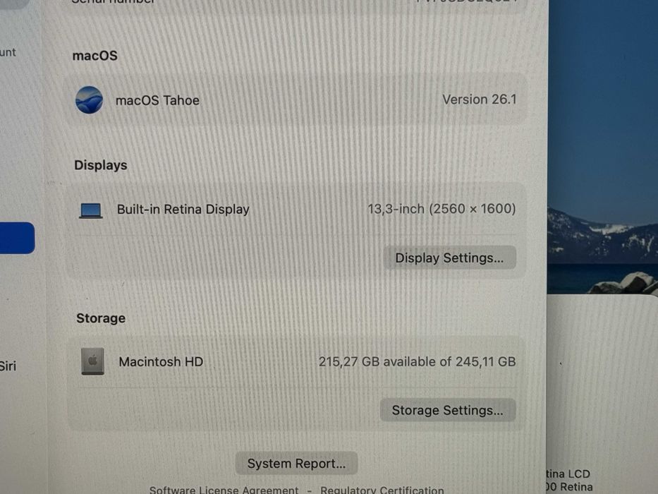 MacBook Air M1 SPG`8 CPU/7 GPU/8GB RAM/256GB SSD/Бат 97%