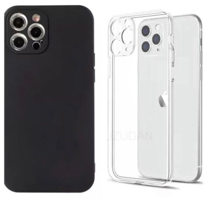 Iphone 13/14/15/16/17/18 PRO MAX Husa Silicon+Folie Sticla Hard Glass OCA