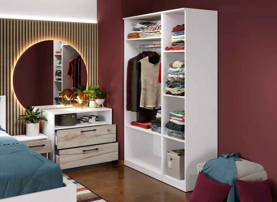 Dulap Relax Alb / Stejar k02 – C124/02