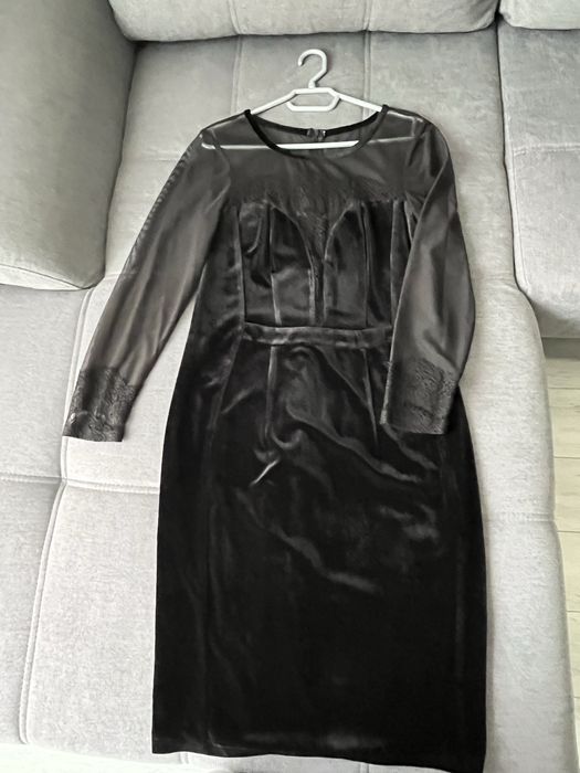 Rochie de seara din catifea si dantela