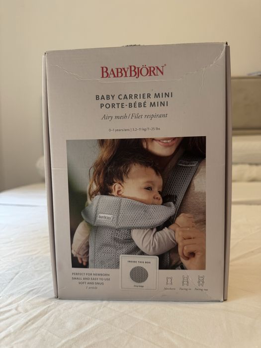 BabyBjörn Baby Carrier Mini – сивo-бежов
