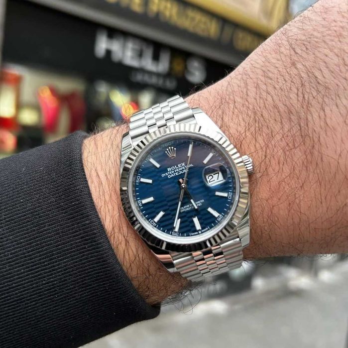 Часовници Rolex Datejust 41mm сребристо/синьо