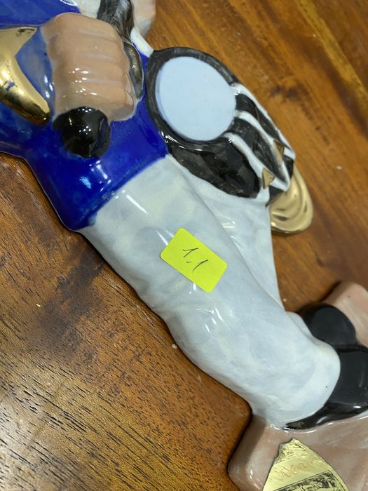 Порцеланова фигура пано за стена  на барабанист Boch Belgium 1950 г.