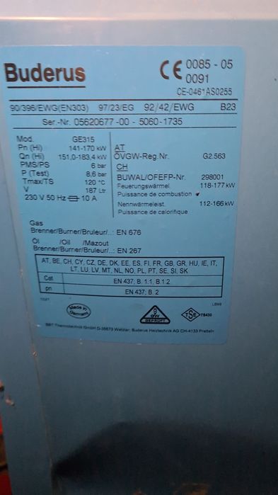 Centrala Buderus 180 kw