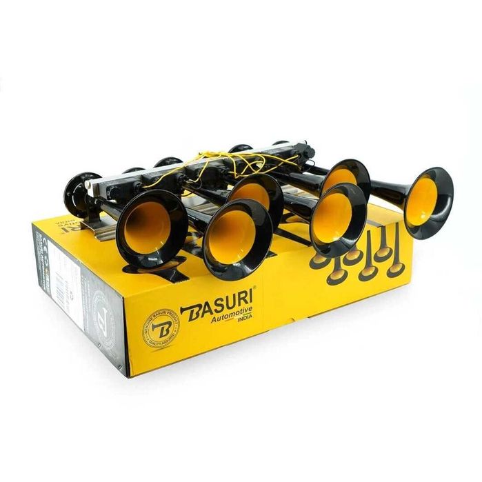 24V 130dB музикална с 22 мелодии въздушна тромба с 6 тръби BASURI 4.0