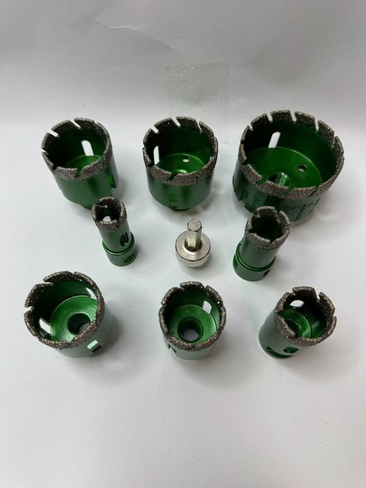 Комплект Диамантени Боркорони за сухо и мокро пробиване 8 части