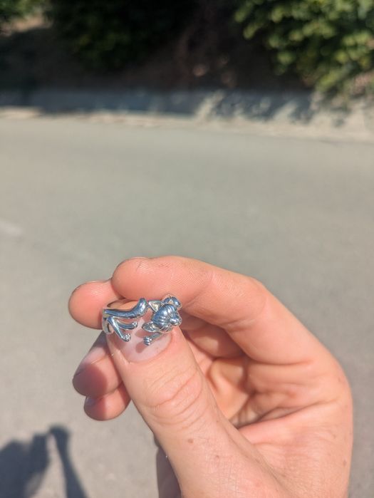 Inel pisica, argint 925