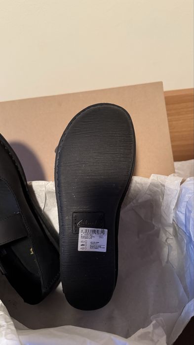 Кожени обувки Clarks, черни, no. 41