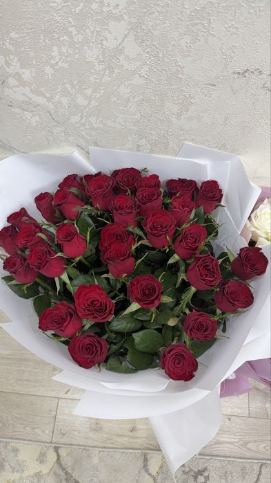 Цветы белые и красные