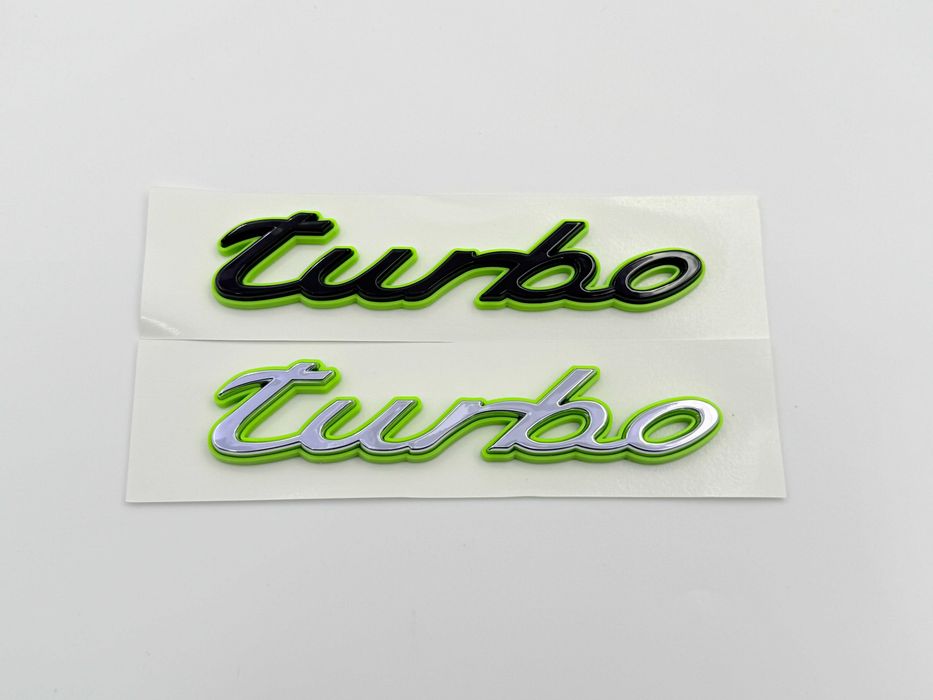 Emblema Compatibila PORSCHE Turbo bicolor