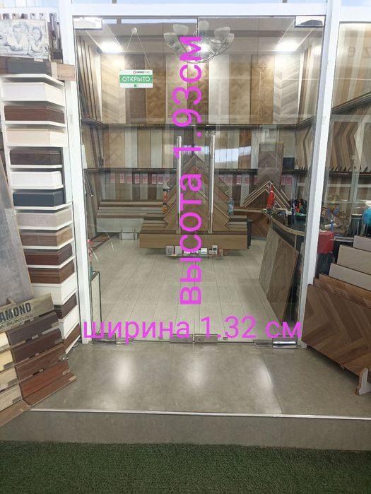 Стекло дверь двойная 10мм калони