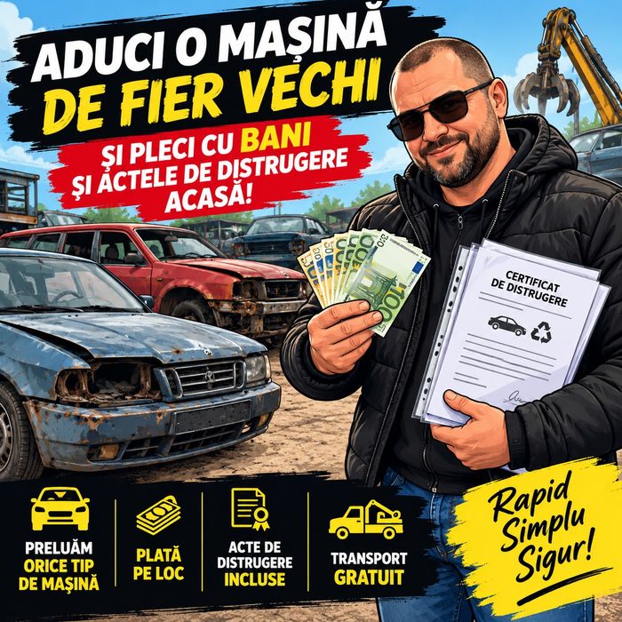 Rabla auto/masina avariata/defecta /asiguram transport certificat radiere scoatere din evidenta
