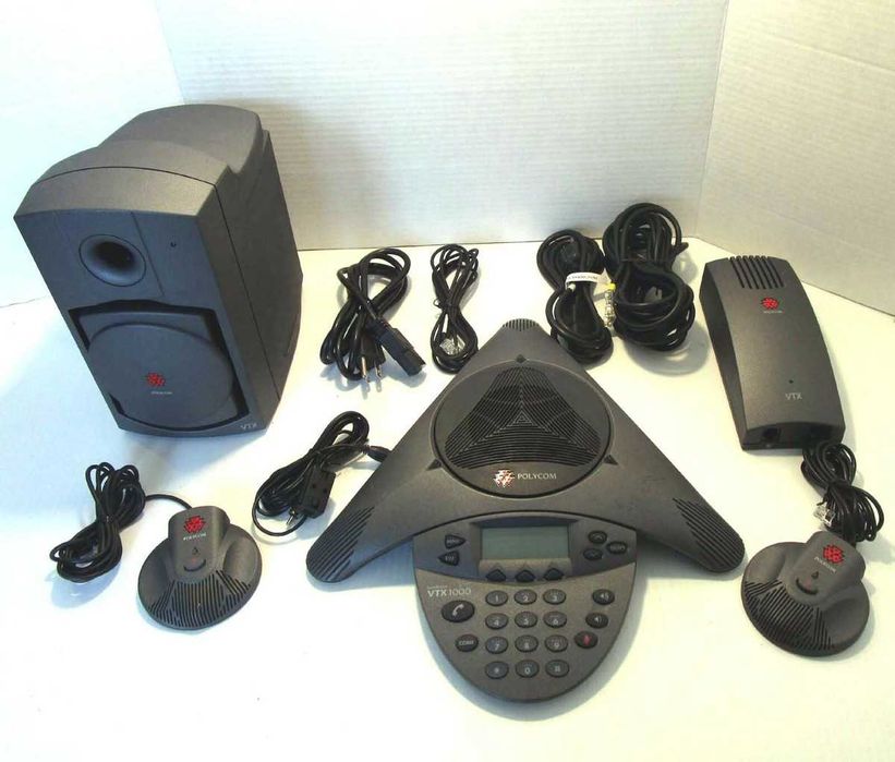 Конференц-телефон Polycom SoundStation VTX 1000 + микрофоны + sub