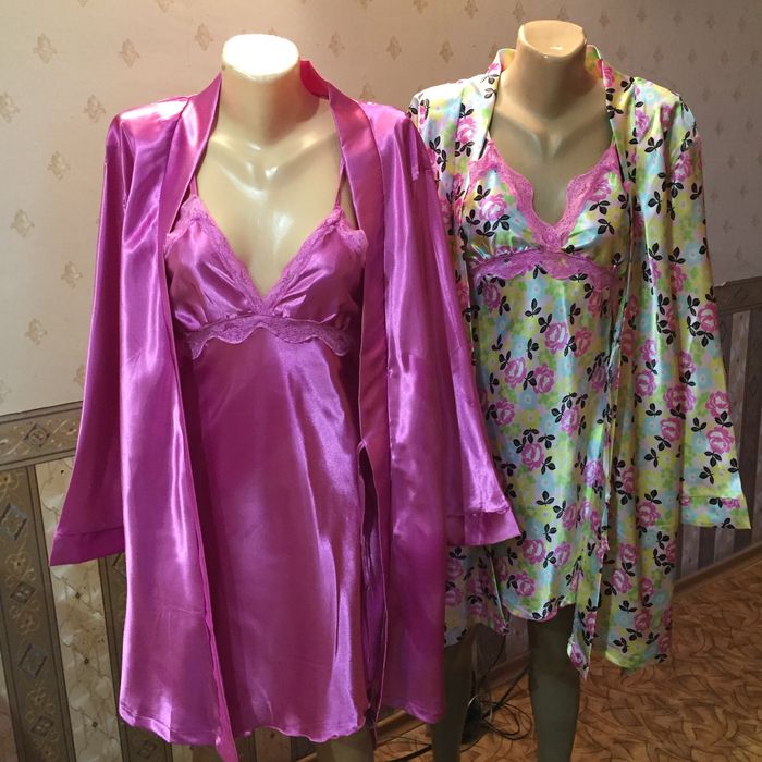 Атласные халаты двойки