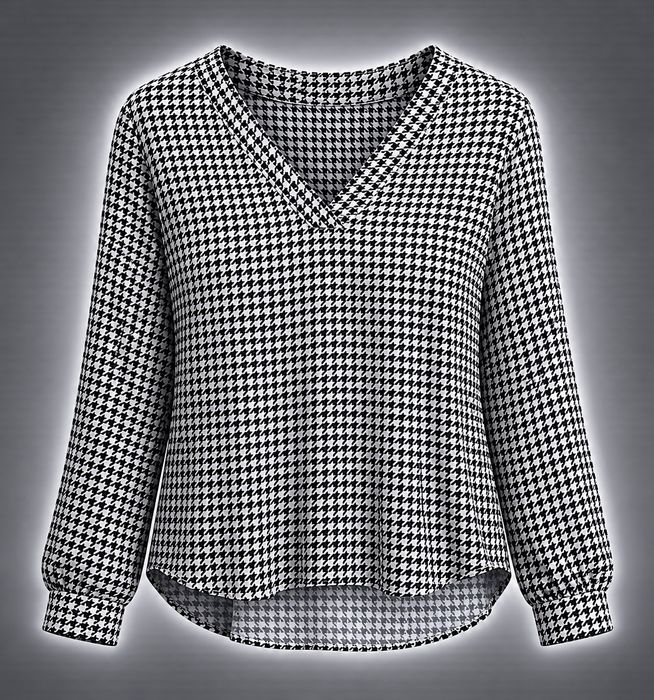 Bluză damă- model pied-de-poule