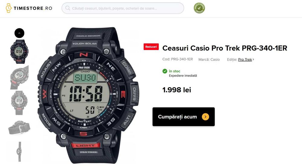 Casio Pro Trek PRG-340-1ER - nou