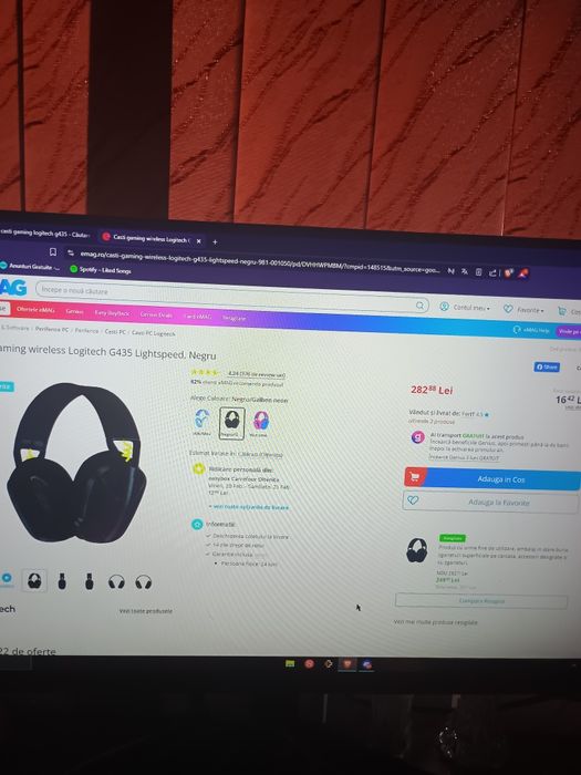 Căști gaming Wireless Logitech G435 lightspeed