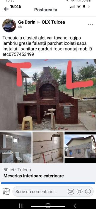 Meserias lucrari interioare exterioare