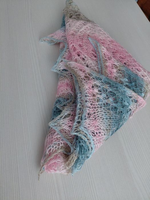 Ажурная шаль хэндмейд
