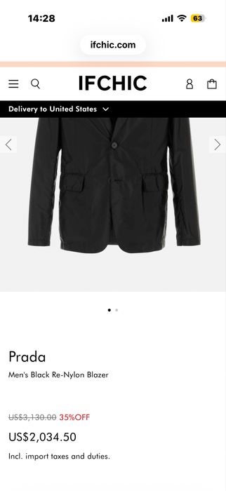 Prada re-nylon blazer сив,275€