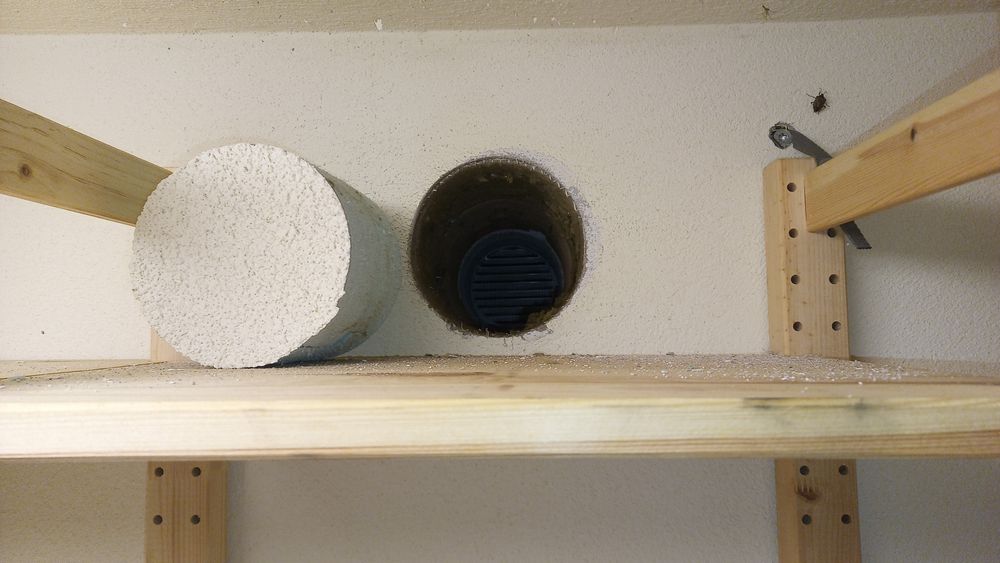 gaura carota fara praf beton caramidasa bca  pentru hota centrala aer