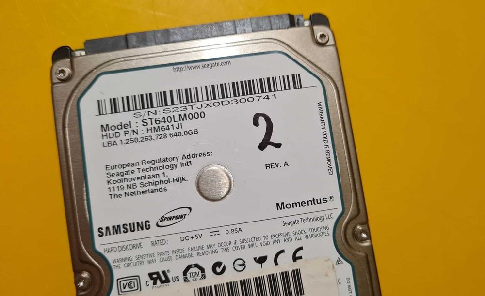 2.HDD Hard Disk Laptop Samsung/Seagate 640Gb 5400rpm 8MB SATA II