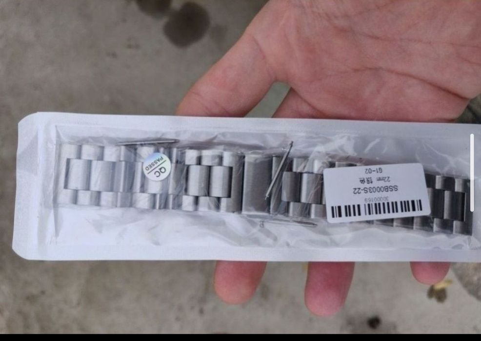 Curea metalica metal inox gri argintie 22 22mm noua Seiko tissot
