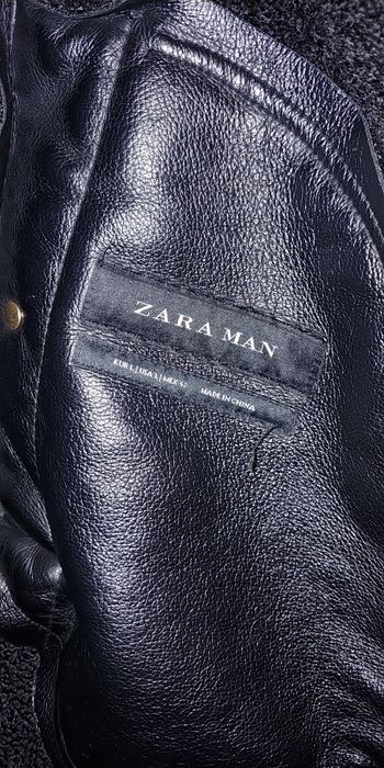 Geaca Cojoc Parka Zara Original 100% Blana Piele MarimeaL TranspGratis