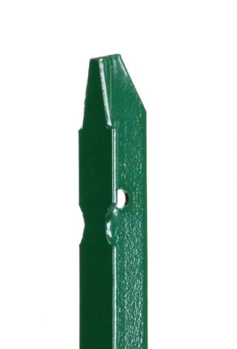 Stâlpi gard din fier plastificați 2,25 m,accesorii. intins/fixaj