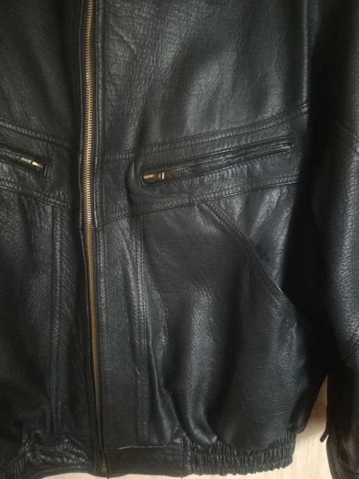 Мъжко яке,естествена кожа,топла подплата и яка,размер 56