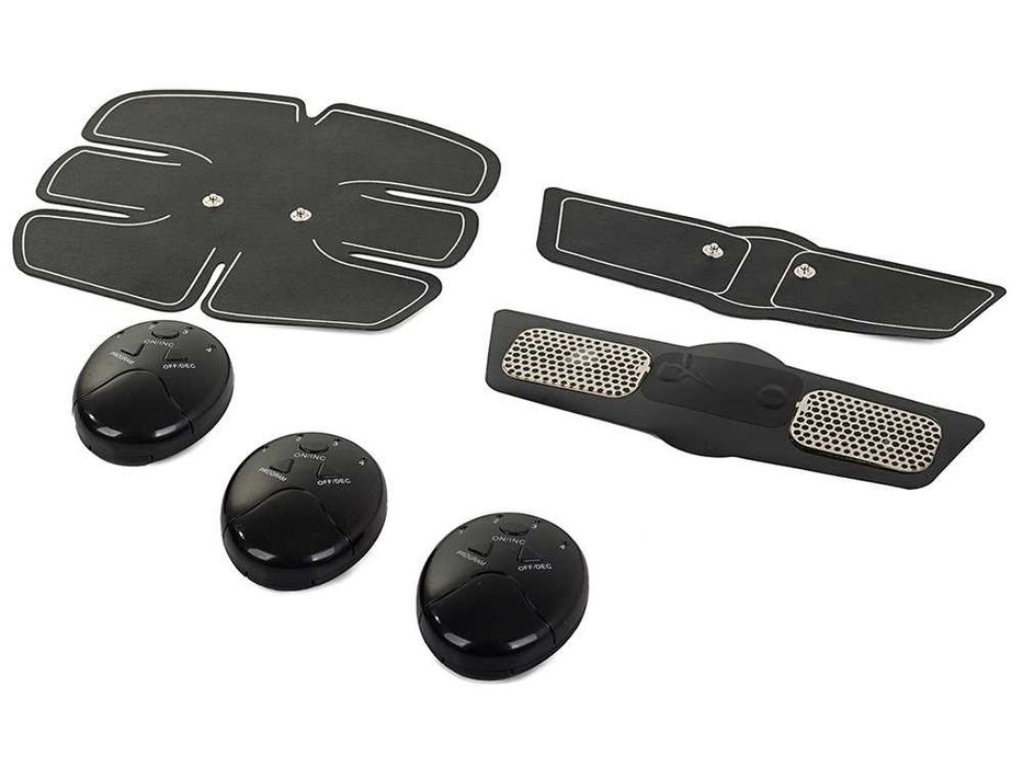 Aparat electrostimulator EMS 3-in-1 pentru abdomen brate si coapse