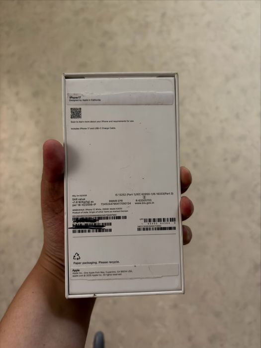 Iphone 17 White (256 gb) 2 Sim
