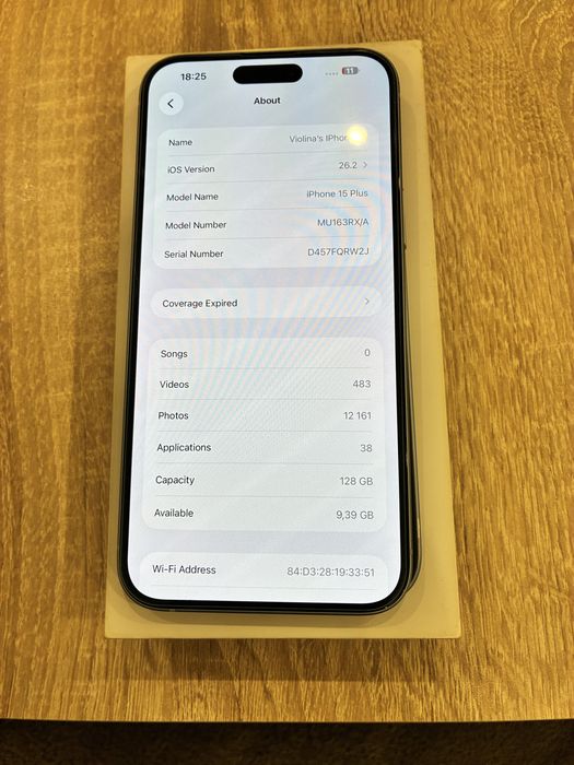 Iphone 15 Plus blue като новв!!