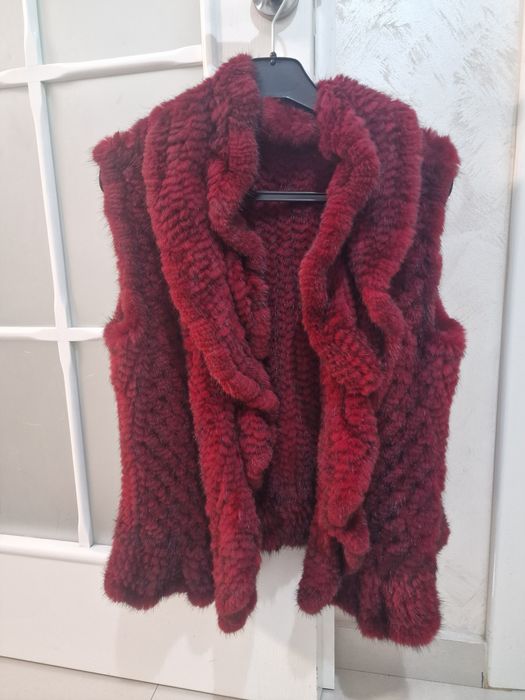 Vesta din blana de nurca impletita