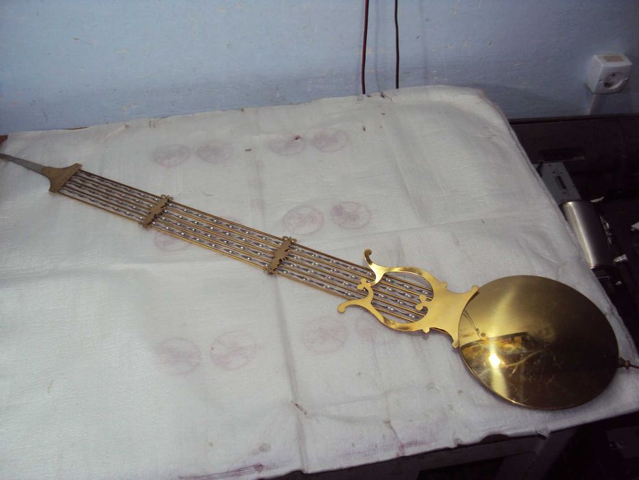 pendulă veche din alamă pentru ceas de podea,lungimea de 104 cm